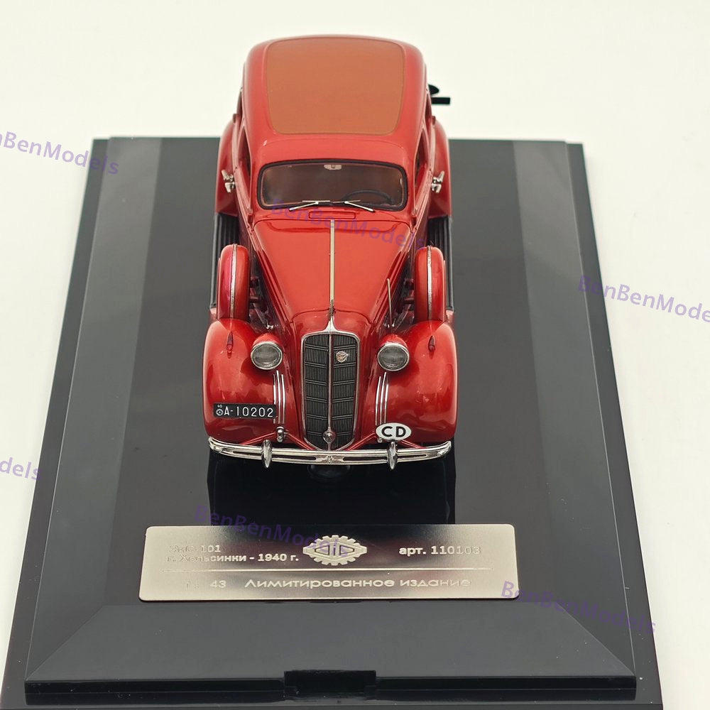 DiP Models 1/43 1940 ZIS-101 110103 Moscow Limousine Red Resin