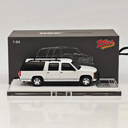 Bliss 1:64 Suburban GMT400 SUV White Sports Model HEC Beijing Exclusive Ltd 499 Diecast Model Car
