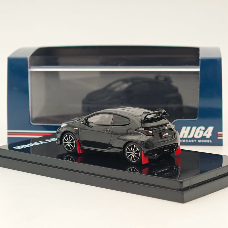 Hobby Japan 1:64 Toyota GRMN YARIS Rally Pacakge with GR PARTS Precious Black Pearl HJ643024RBK Diecast Models Car Collection