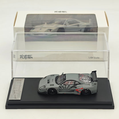 1/64 Ghost Player F40 LBWK Battle Grey Widebody Modified Alloy Model Car Limited Collection