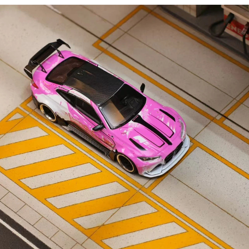 SW 1:64 G82 M4 Pink Bull Widebody Sports Diecast Model Car Limited Edition