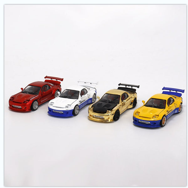 Master 1:64 Mazda RX-7/RX7 FD3S Hood and Headlights Can Open Diecast Models Toys Car Collection Gifts