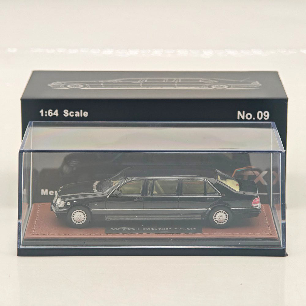 WTX 1 64 W140 S600 Stretch Limousine Black Diecast Model Collectible Display Car