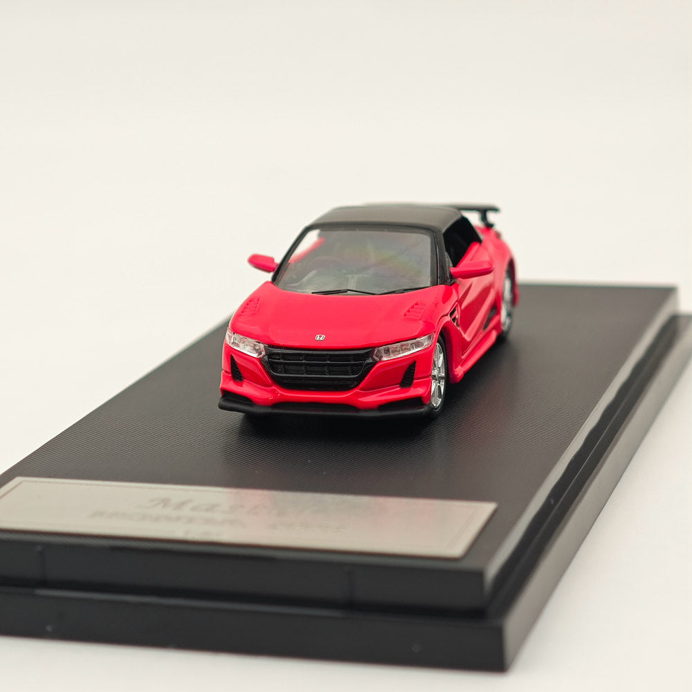 Master 1:64 Honda S660 Mugen Cabriolet Jouets moulés sous pression Modèles de voitures Collection Cadeaux Édition limitée