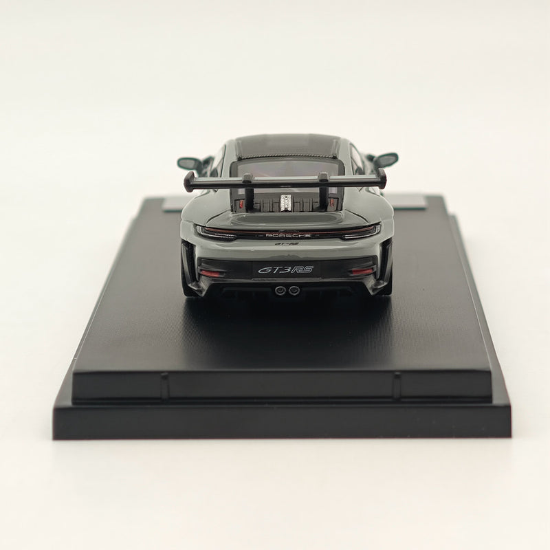 1:64 SW Porsche 992 GT3 RS Racing Sports Grey Diecast Models Car Collection