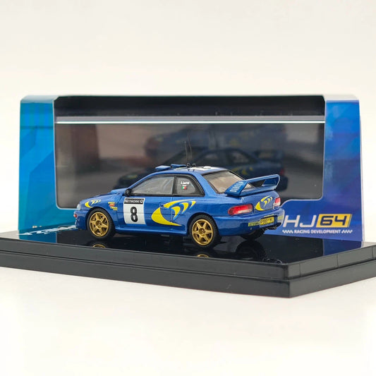 Hobby Japan 1:64 IMPREZA WRC 1997 #8 RAC RALLY Blue Diecast Model HJR642041F