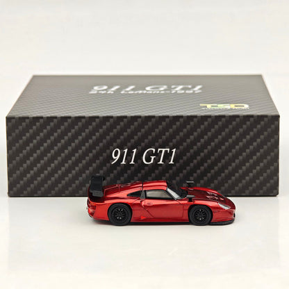 Transcend model TSD 1:64 911 GT1 24h LeMans 1997 Carbon Fiber Opening Hood Diecast Model Car Limited Collection