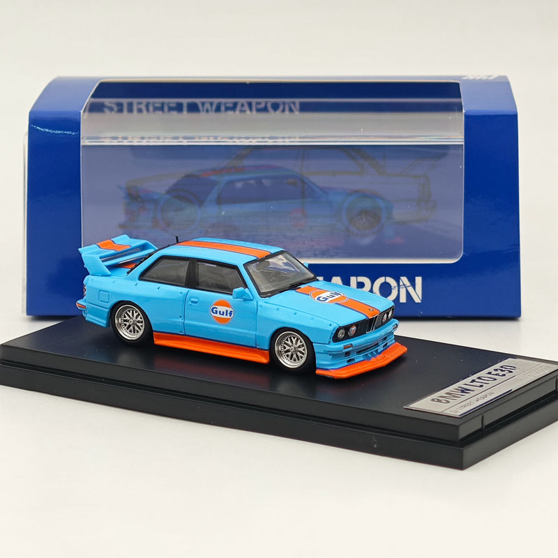 1/64 Street Weapon SW BMW LTO E30 M3 Gulf Blue Diecast Model Car Collection