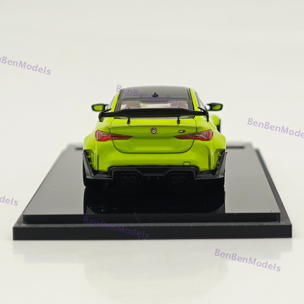 1:64 SW BMW G82 M4 Wide-Body Modified - Sao Paulo Yellow Diecast Models Car