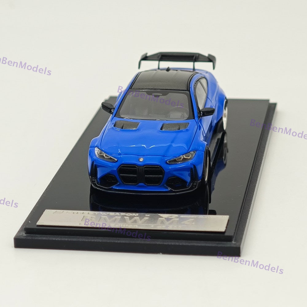 1:64 SW BMW G82 M4 Wide-Body Modified - Portimao Blue Diecast Model Car Limited
