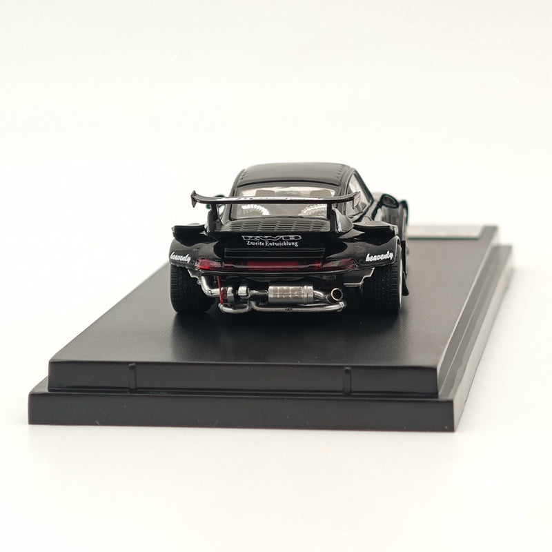 Street WARRIOR SW 1/64 Porsche RWB 993 Sport Car Diecast Model Car Limited Black