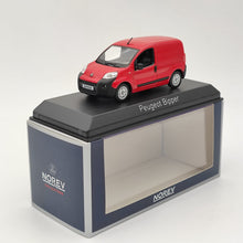 Norev – Peugeot Bipper Van rouge, modèles de voiture moulés sous pression, Collection de cadeaux de noël, 1/43