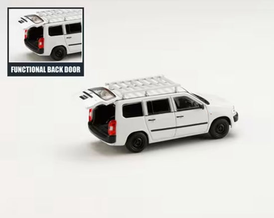 1/64 Hobby Japan Toyota PROBOX Customized ver. with ROOF CARRIER White HJ642062W