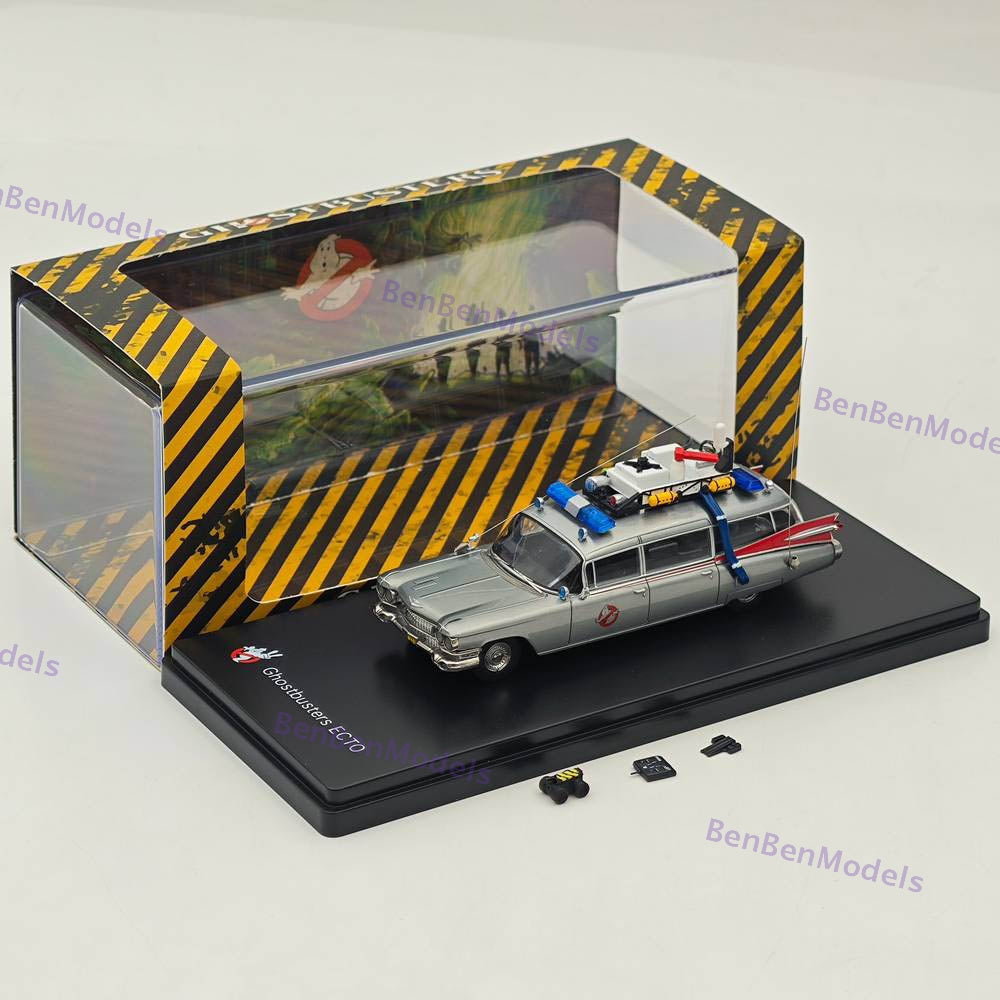 1:64 YS Ghostbusters Ecto-1 Varnish Diecast Model Minicar Limited