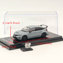 Hobby Japan 1:64 Honda CIVIC TYPE R (FL5) with Engine Display Model Sonic Gray Pearl HJ641063GM Diecast Models Car Collection