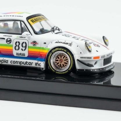 INNO 1:64 RWB 930 #89 White Apple Livery Wide-body Modification Alloy Model Car