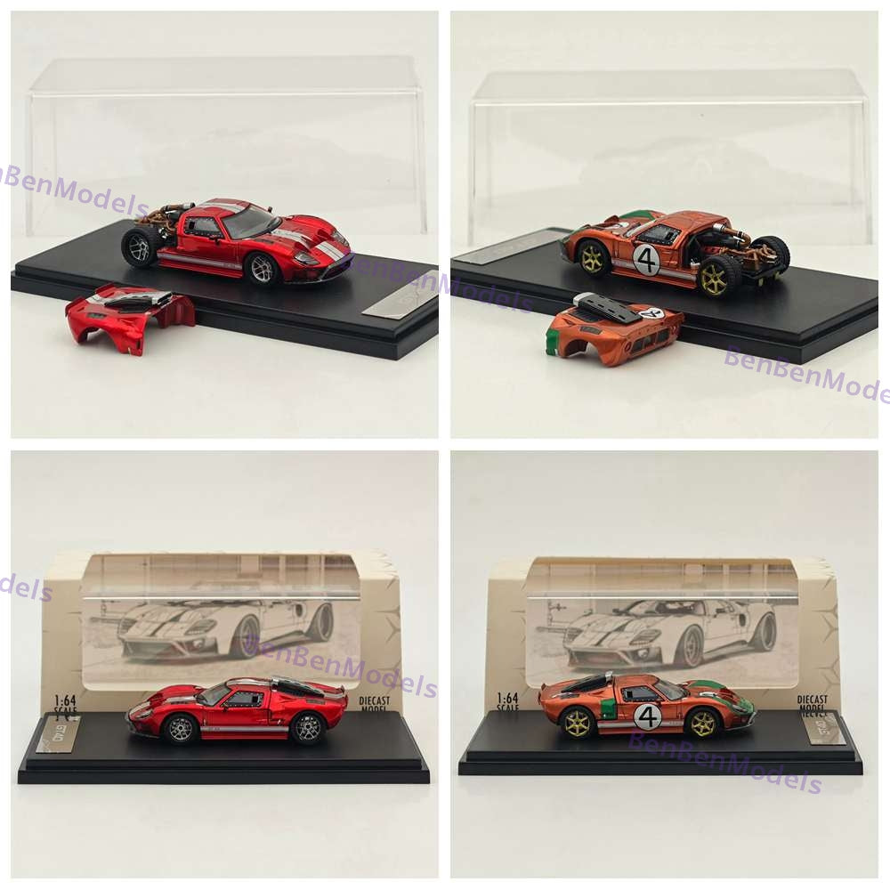 RM 1:64 GT40 Hood Magnetic Limited Edition Alloy Car Model - Two Styles