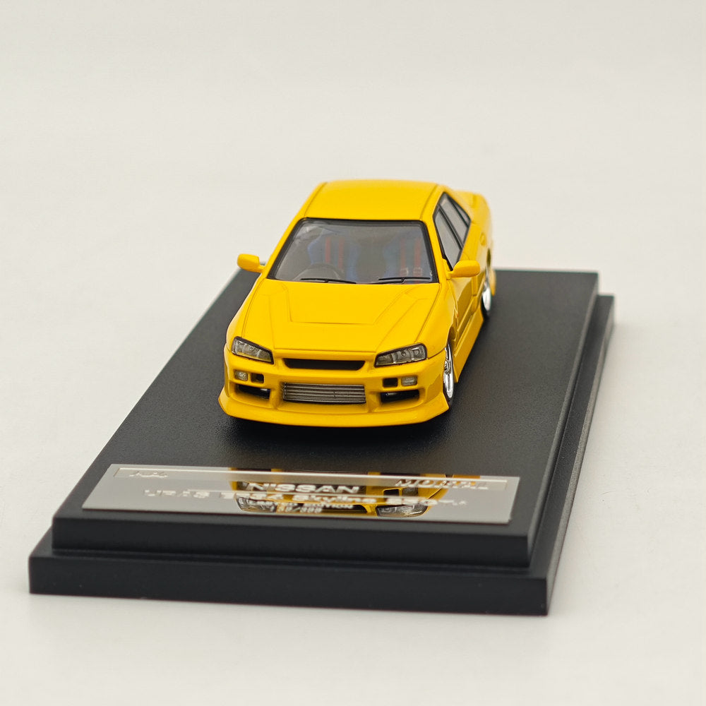 Mortal & OM 1:64 Nissan ER34 uras SKYLINE Miniature Diecast