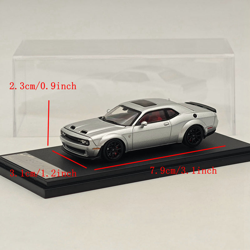 1:64 SH Dodge  SRT Hellcat Muscle Sports Silver Diecast Models Car Collection