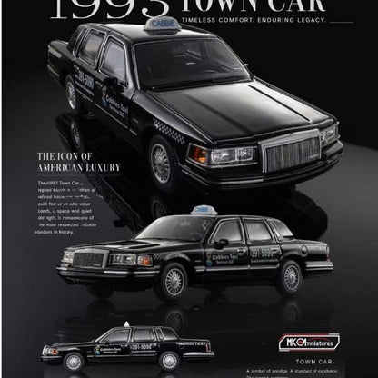 MK Miniatures 1/64 Town Car 1993 Private Taxi/Cartier Green Alloy car Limited