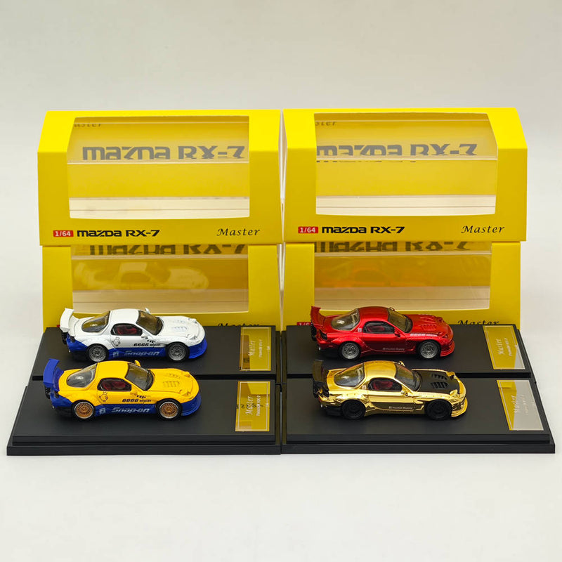 Master 1:64 Mazda RX-7/RX7 FD3S Hood and Headlights Can Open Diecast Models Toys Car Collection Gifts