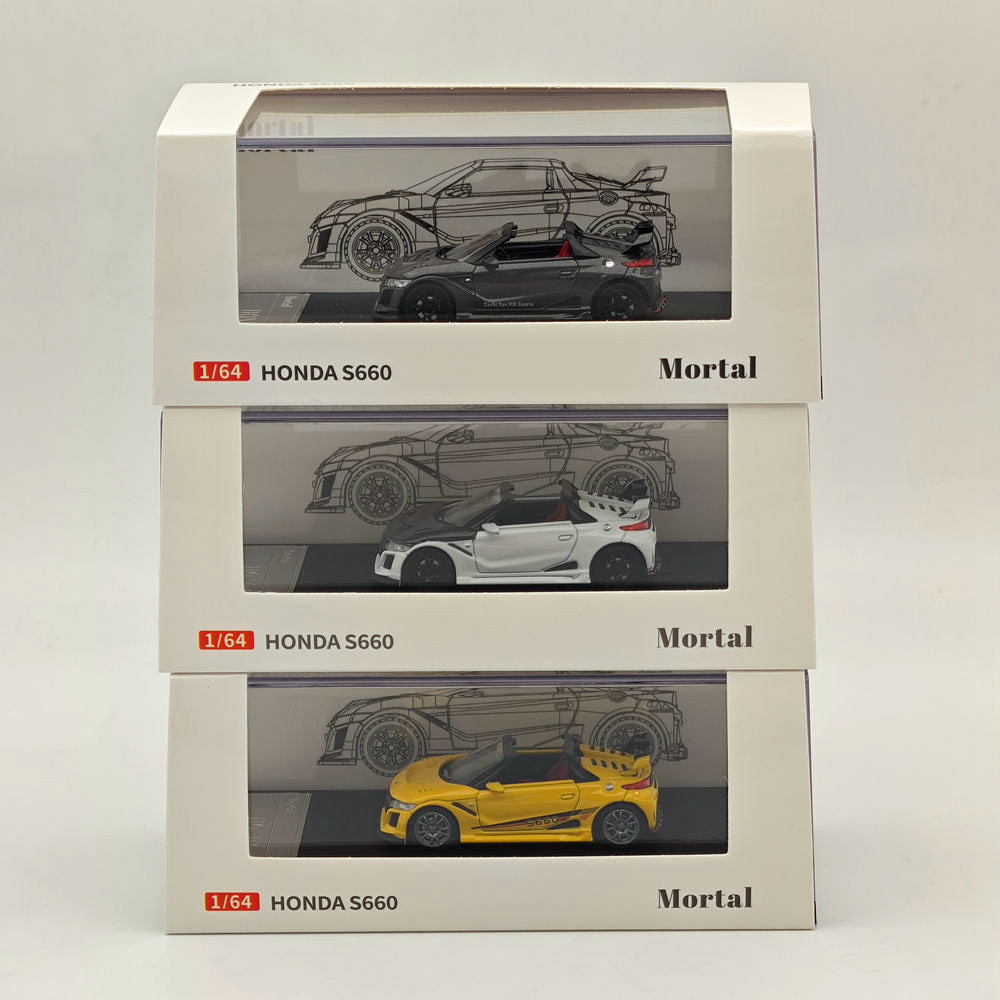 Mortal 1:64 Honda S660 Mugen Convertible with top cover Diecast Toys Car Models Collection Gifts Limited Edition