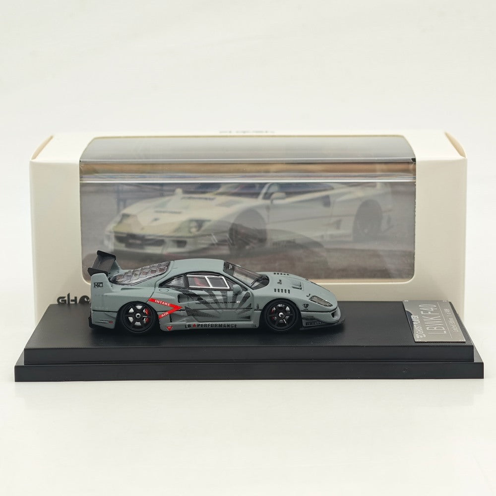1/64 Ghost Player F40 LBWK Battle Grey Widebody Modified Alloy Model Car Limited Collection