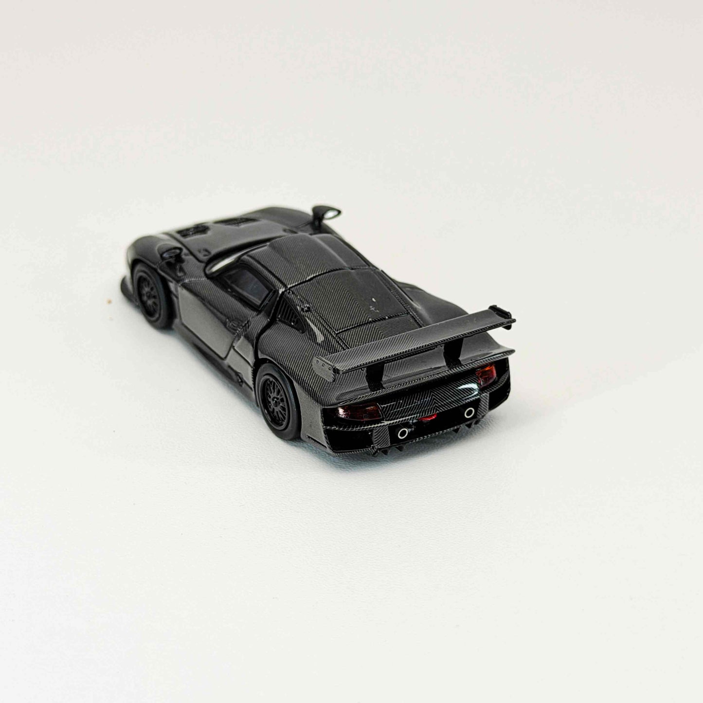 Transcend model 1:64 911 GT1 24h LeMans 1997 Black Carbon Fiber Openable Hood Diecast Model Car Limited Collection