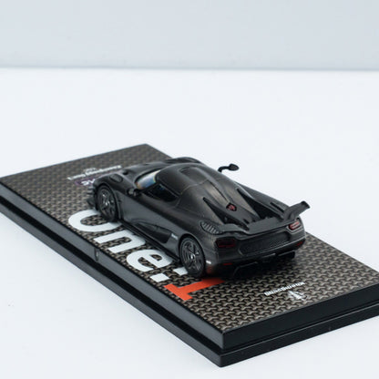 TW 1:64 Coniseger One 1 KNC Full Carbon Black Coniseger Alloy Car Model
