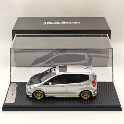Stance Hunters 1/18 Honda Fit JAZZ Mugen Version Argent Résine Modèles De Voiture Collection Limitée 