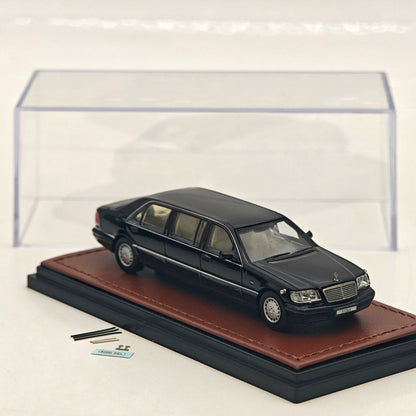 WTX 1 64 W140 S600 Stretch Limousine Black Diecast Model Collectible Display Car