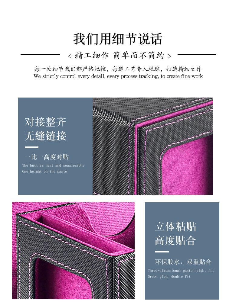 Side-Loading Window Card Deck Box 100+ PU Leather Magnetic TCG Card Storage
