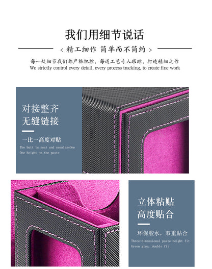 Side-Loading Window Card Deck Box 100+ PU Leather Magnetic TCG Card Storage