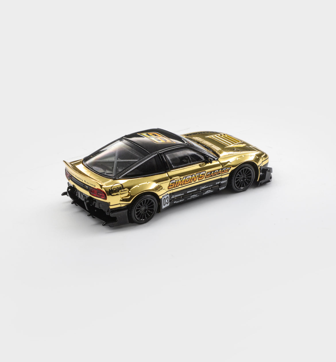 Model Model 1/64 180SX Rocket Rabbit Bunny Coating Co branded Simon's Garage Foshan APAxpo Exhibition Edition Diecast Model Car