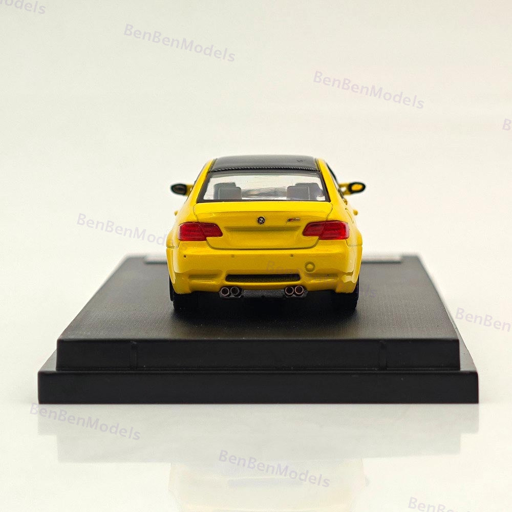 Fine model 1/64 BMW M3 E92 COUPE Diecast Model Car Limited Collection Yellow