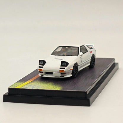 Hobby Japan 1/64 Mazda RX-7 (FC3S) RedSuns Initial D Open Headlights HJ643043D Diecast Model Collection In Stock - US
