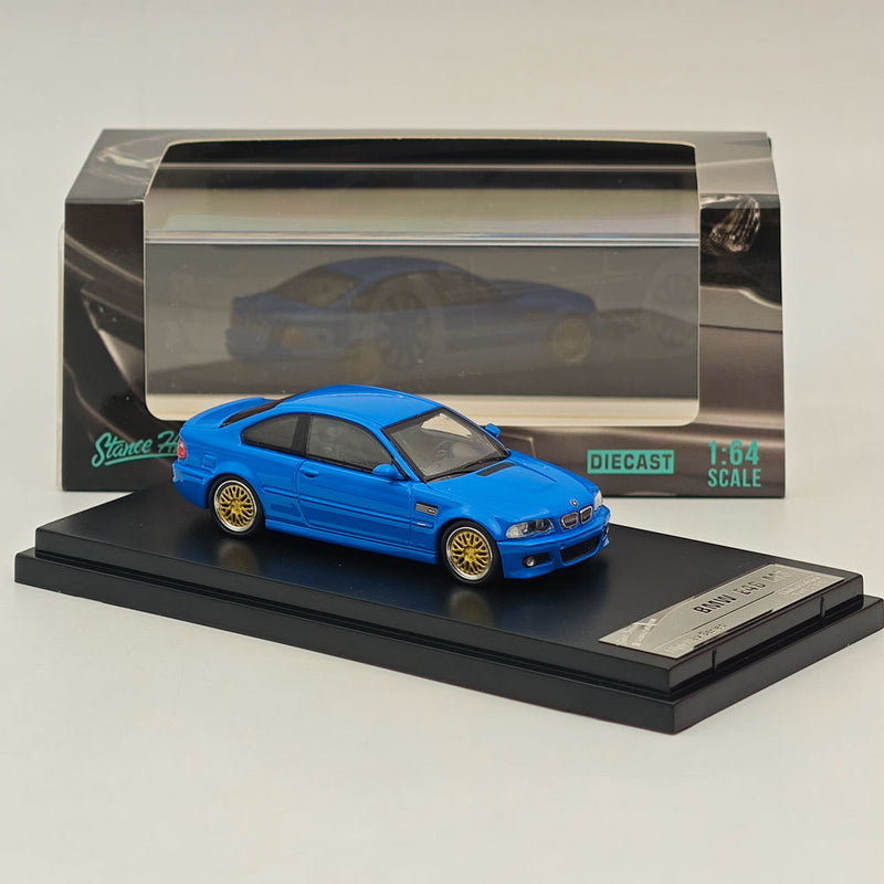 1:64 SW  BMW E46 M3 Blue HICH REV SERIES Diecast Models Car Collection