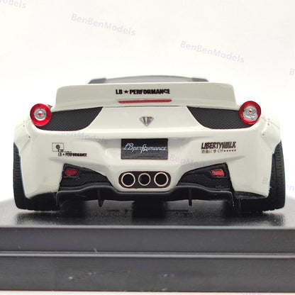 1/43 Hi-Story LB WORKS Ferrari 458 Liberty Walk Performance White Resin Model