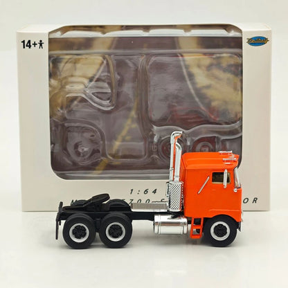 Top Self Replicas 1:64 Scale F700 Semi Tractor Trucks Orange Diecast Sleeper Model Car