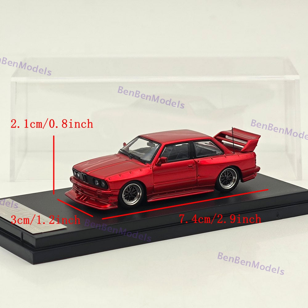 1:64 SW BMW M3 E30 LTO Coupe Widebody Sport Model Diecast Metal Car Collection