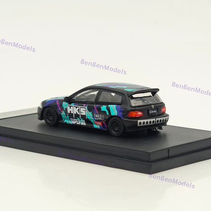 1:64 SW EG6 HKS Limited 499pcs Diecast Models Car Limited Collection Gifts