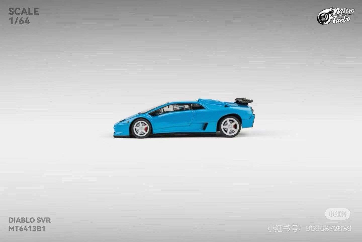 1/64 Micro Turbo Diablo SVR Metallic Blue HEC 2026 Diecast Model Collectible Car