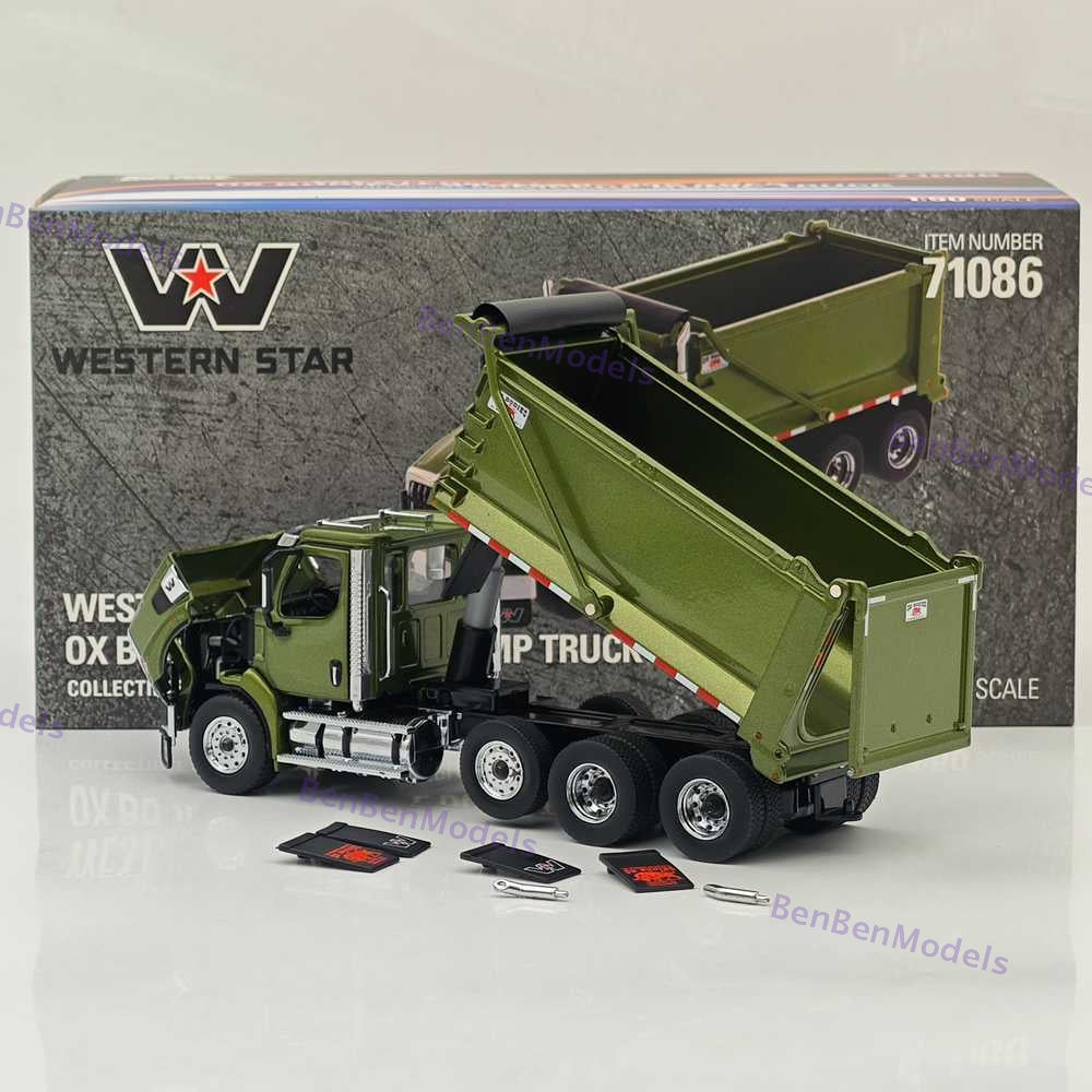1/50 DM WESTERN STAR 49X SBFA OX BODIES STAMPEDE DUMP TRUCK Olive Green 71086