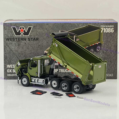1/50 DM WESTERN STAR 49X SBFA OX BODIES STAMPEDE DUMP TRUCK Olive Green 71086