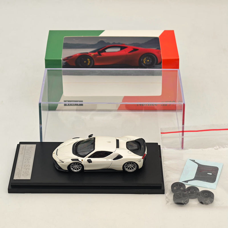 Fine model 1:64 Scale Novitec Ferrari SF90 Diecast Models Car Collections White