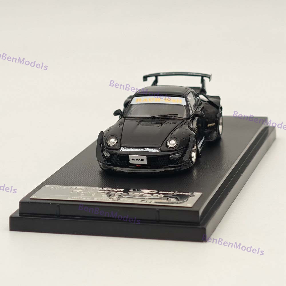 SW 1/64 Porsche RWB 993 Black Sport Car Diecast Model Car Limited Collection