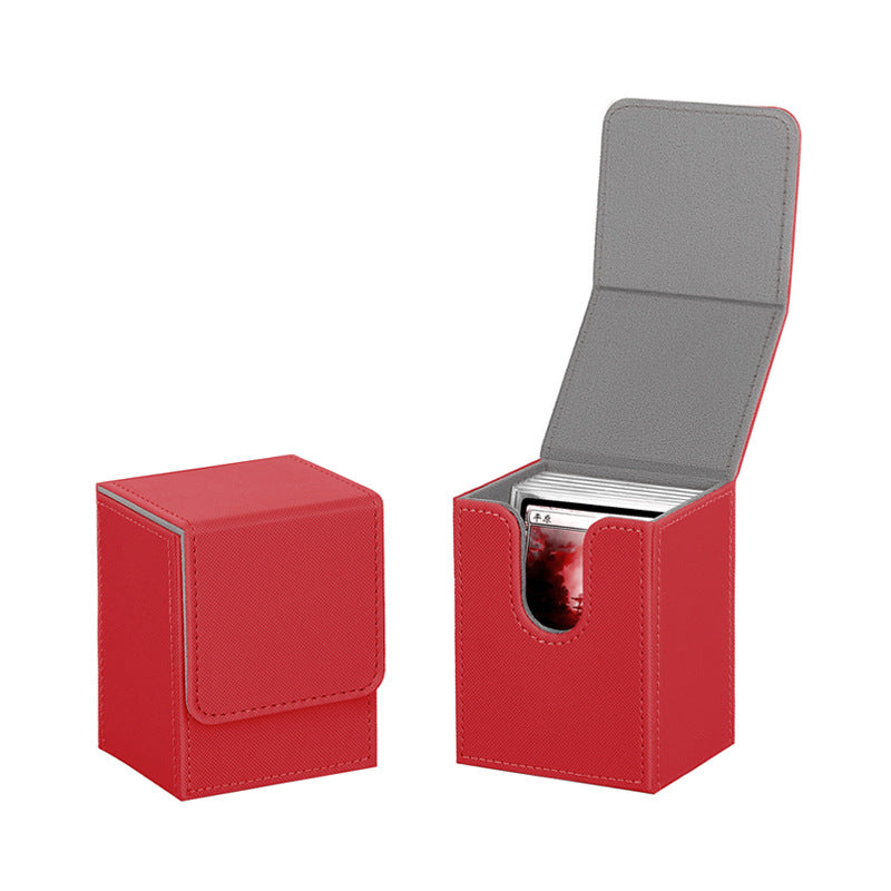 PU Leather Card Deck Box 100+ Cards TCG Storage Case for Trading Card Games