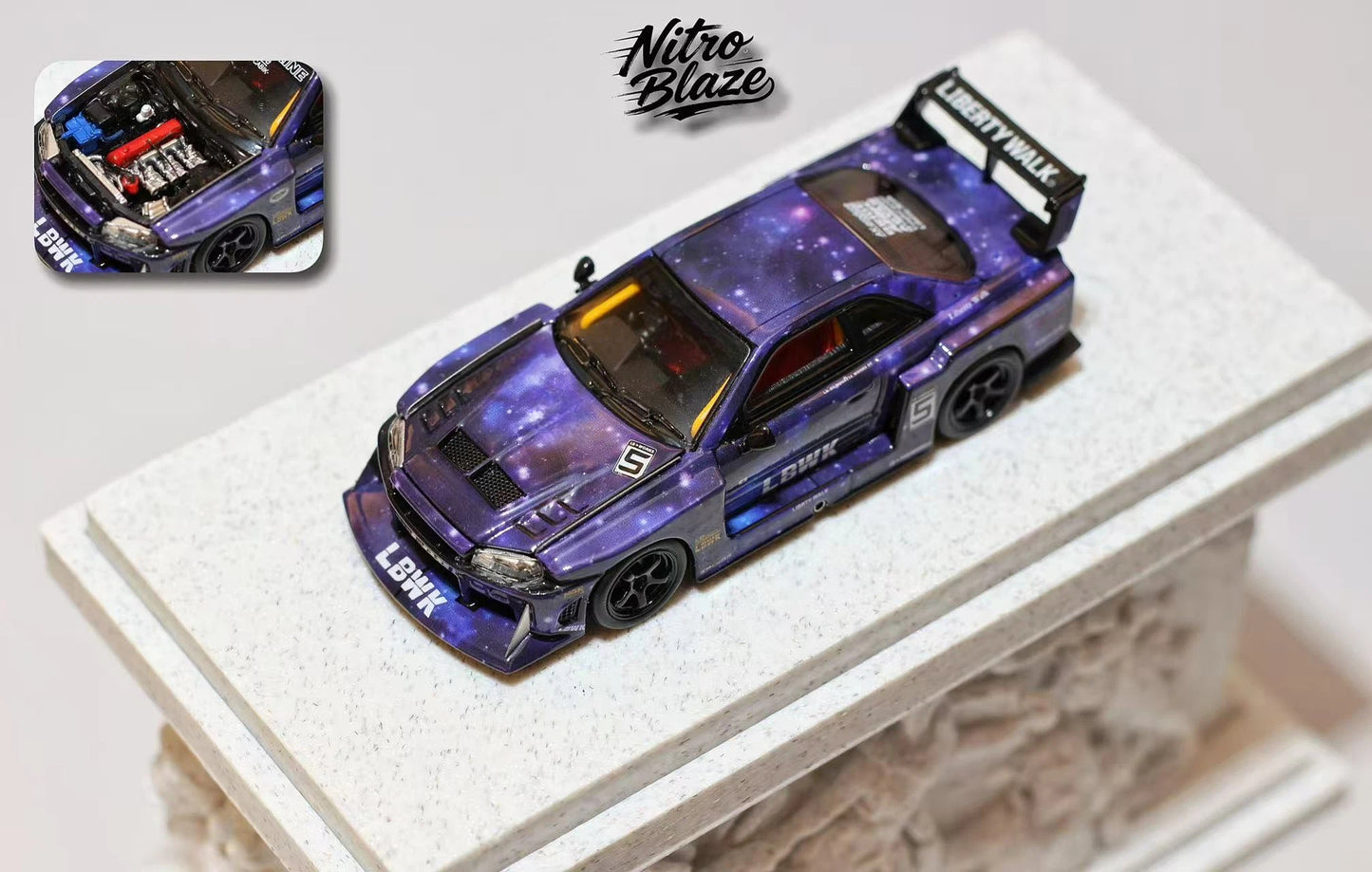 Pre order Nitro Blaze 1:64 ER34 LB-SUPER SILHOUETTE Diecast Model Car Limited Collection