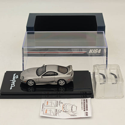 Hobby Japan 1/64 Toyota SUPRA RZ JZA80 VERSION PERSONNALISÉE ORIGINALE avec ActiveSpoiler HJ643042S Modèles moulés sous pression Collection de voitures 