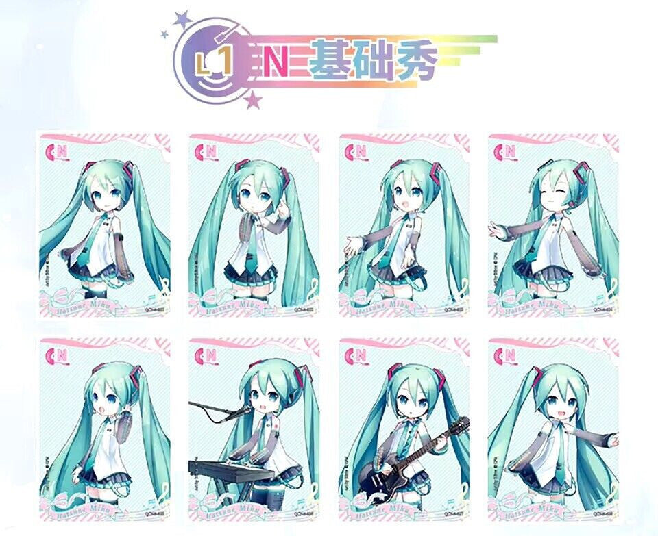 Kayou Hatsune Miku 30-Pack Booster Box Trading Cards - Premium Blue Set, Factory Sealed